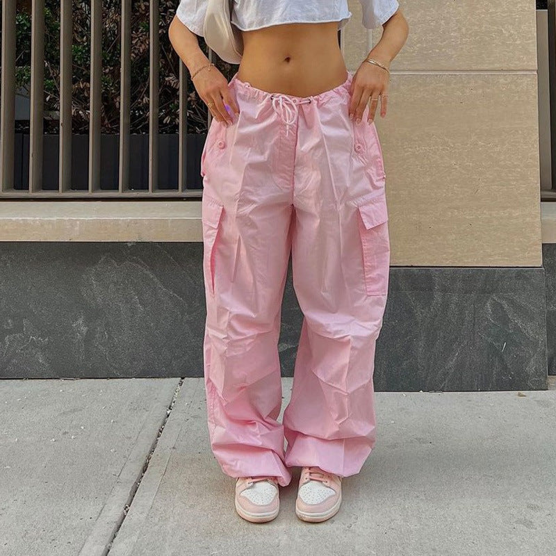 Baggy Cargo Pants - CandyPink